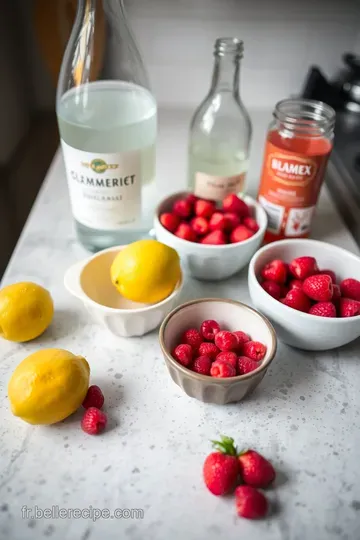 Cocktail Framboise-Citronnelle ingredients