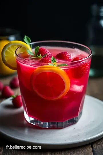 Cocktail Framboise-Citronnelle presentation