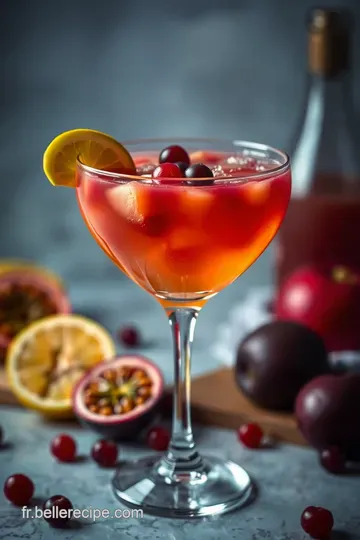 Cocktail Pornstar : Un Élixir Fruité et Chic presentation