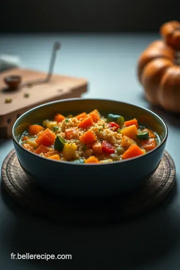 Cocotte de Légumes d' Automne au Curcuma et Quinoa presentation