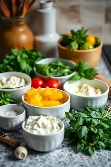 Crème Délicieuse de Mascarpone aux Herbes et Légumes Rôtis ingredients