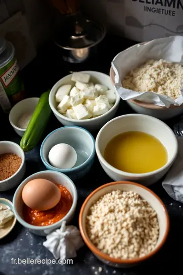 Croquettes Croquantes de Courgettes et Feta ingredients