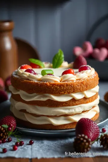 Décoration Élegante de Gâteau : Buttercream et Fleurs en Pâte à Sucre presentation