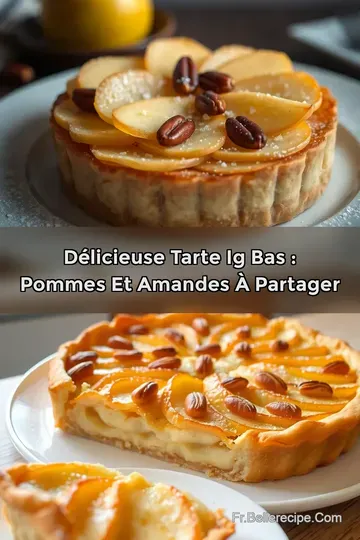 Délicieuse Tarte IG Bas : Pommes et Amandes à Partager