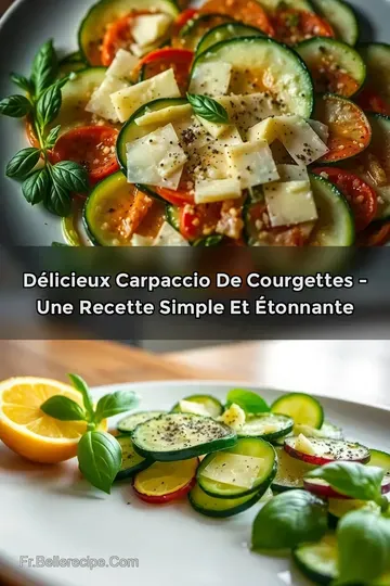 Délicieux Carpaccio de Courgettes - Une Recette Simple et Étonnante