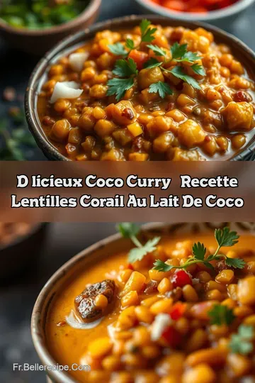 Délicieux Coco Curry : Recette Lentilles Corail au Lait de Coco