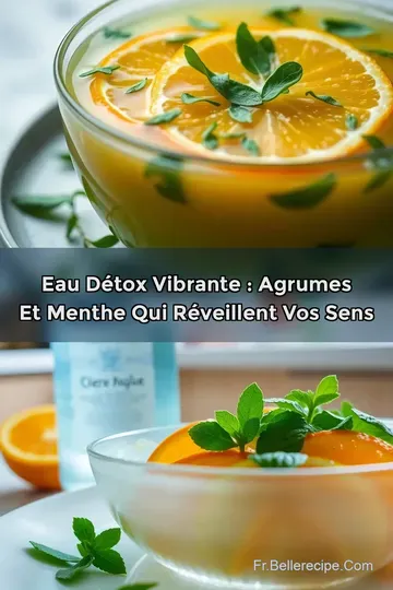 Eau Détox Vibrante : Agrumes et Menthe qui Réveillent Vos Sens