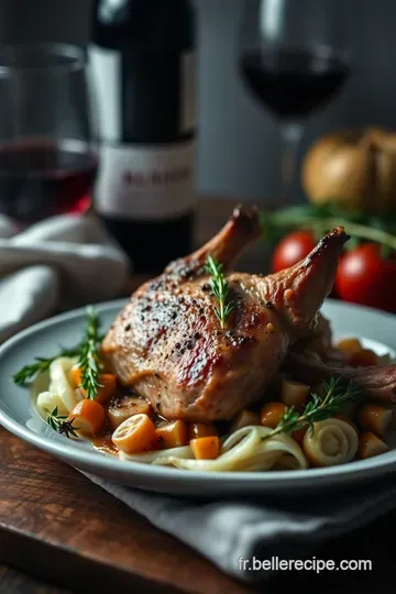 Épaule d' Agneau Rôtie aux Herbes et au Vin Rouge presentation