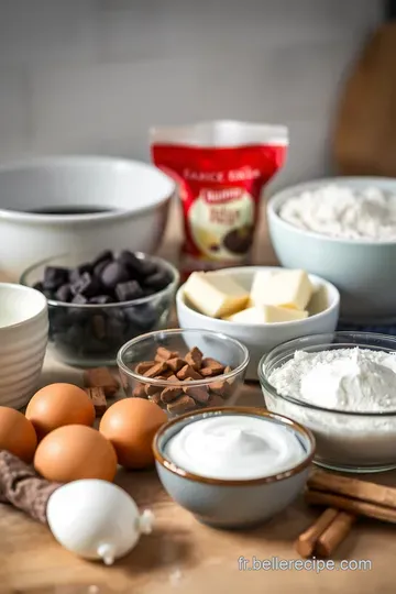Gâteau au Chocolat Indulgent – Un Classique Français ingredients