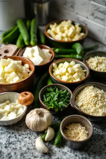 Gratin de Courgettes et Mozzarella ingredients
