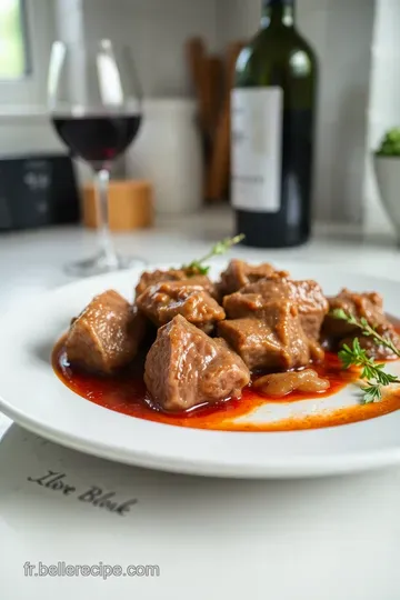 Joue de bœuf fondante au vin rouge et légumes racines steps