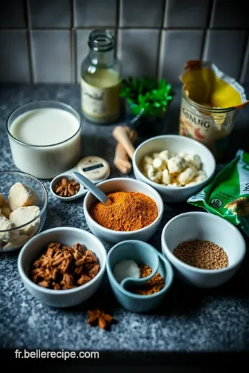 Latte Doré : Le Réconfort Épicé de l' Automne ingredients