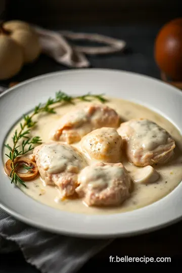 Poulet à la Crème Façon Grand-Mère presentation