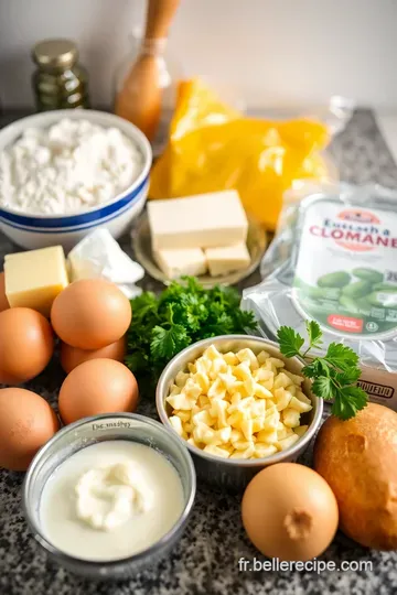 Quiche au Fromage Classique : La Délicatesse Française ingredients