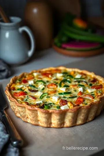Quiche aux Légumes Colorés et Fromage de Chèvre presentation
