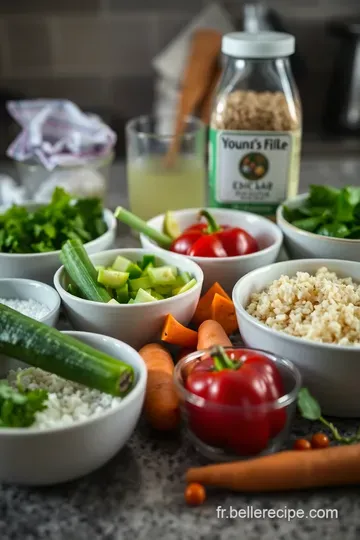 Quinoa aux Légumes Sautés et Vinaigrette Citronnée ingredients