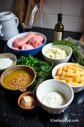 Râble de Lapin à la Provençale sauce tomate parfumée aux herbes de Provence ingredients