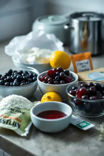 Recette de Confiture de Cassis Maison ingredients