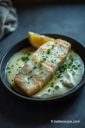 Recette de Haddock à l' estragon et crème citronnée presentation