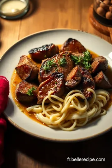 Recette de Steak Sauté de Bœuf à la Provençale presentation