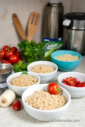 Salade Croquante de Quinoa à la Méditerranéenne ingredients