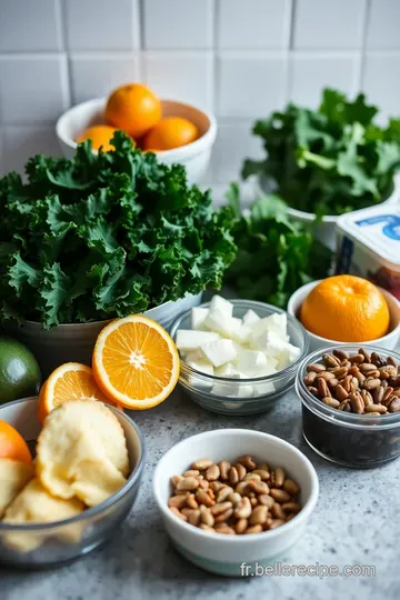 Salade de Chou Kale aux Agrumes et Noix Grillées ingredients