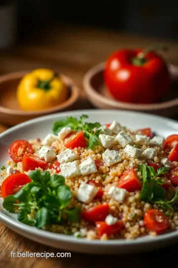 Salade de Quinoa aux Légumes d' Été et Feta presentation