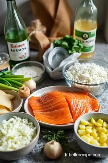 Saumon tendre sur un Risotto crémeux aux asperges ingredients