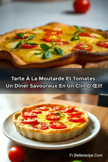 Tarte à la Moutarde et Tomates: Un Dîner Savoureux en un Clin d' Œil!
