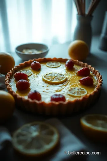 Tarte au Citron avec Zeste d' Agrumes presentation
