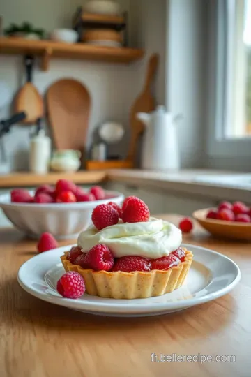Tarte au Fromage Frais et aux Framboises steps
