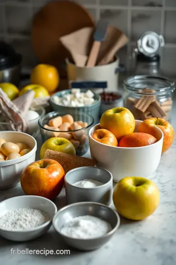 Tarte aux Pommes Caramélisées et à la Cannelle ingredients