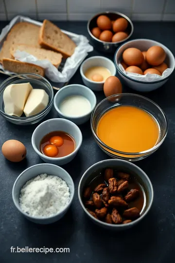 Tartines de Pain Perdu à la Crème de Marrons ingredients