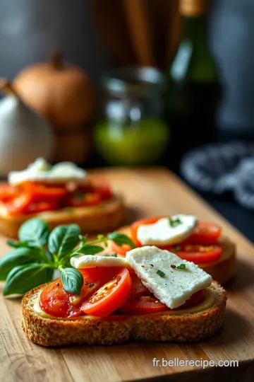 Tartines de Rusticité aux Tomates et Feta presentation