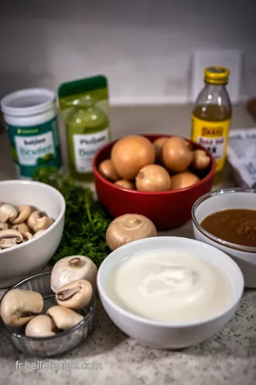 Velouté de Champignons de Paris ingredients