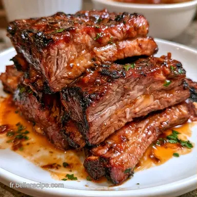 C&ocirc;tes de B&oelig;uf Fum&eacute;es au Vin Rouge Fiche recette