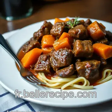 Plat recette de Boeuf Bourguignon: R&eacute;confort et saveurs authentiques Fiche recette