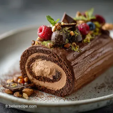 B&ucirc;che chocolat mascarpone Recette roul&eacute;e de No&euml;l facile Fiche recette