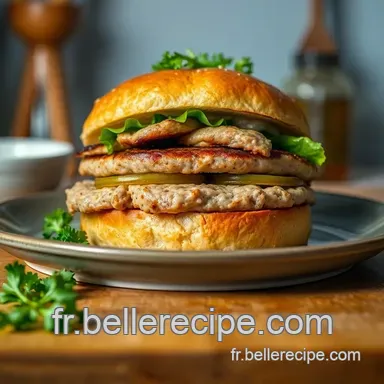 Mon Burger de Poulet Savoureux &agrave; la Fran&ccedil;aise &ndash; Recette Facile et Gourmande Fiche recette