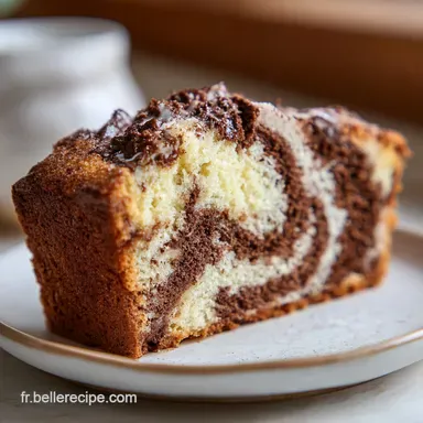 Cake Marbr&eacute; Au Chocolat Ultra Moelleux pour 8 Personnes : Tendre Fiche recette
