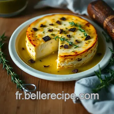 Recette avec du camembert : Camembert R&ocirc;ti aux Herbes et Ail, Facile et Savoureux Fiche recette