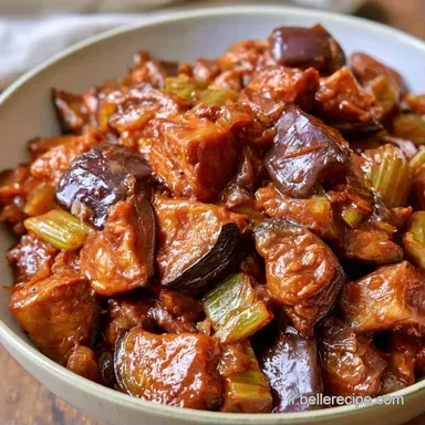 Caponata D'Aubergines pour 4 Personnes Fiche recette