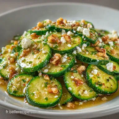Carpaccio Courgette Feta pour 4 Personnes Fiche recette