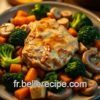 Id&eacute;e repas famille : Casserole de poulet cr&eacute;meuse et l&eacute;gumes Fiche recette
