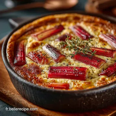 Clafoutis &agrave; la Rhubarbe La Recette Traditionnelle Cr&eacute;meuse et Facile Fiche recette