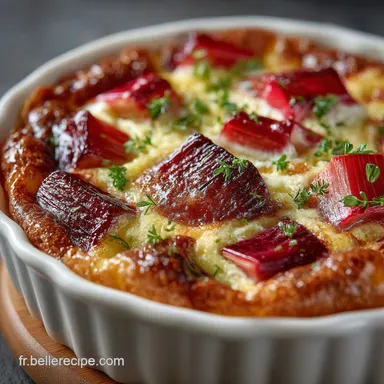 Recette Clafoutis &agrave; la Rhubarbe Moelleux et Facile au Citron Vert Fiche recette