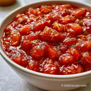 Confiture Fraise Citron Poivre : 4 Pots Fiche recette