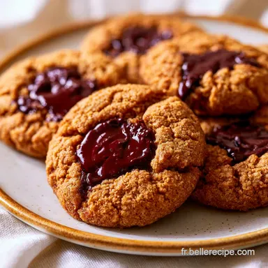Cookies Moelleux Chocolat : C&oelig;ur Velout&eacute; Fiche recette