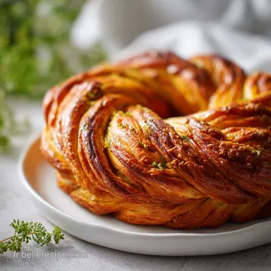 Couronne Feuillet&eacute;e au Pesto pour 9 Personnes - Recette en 45 min