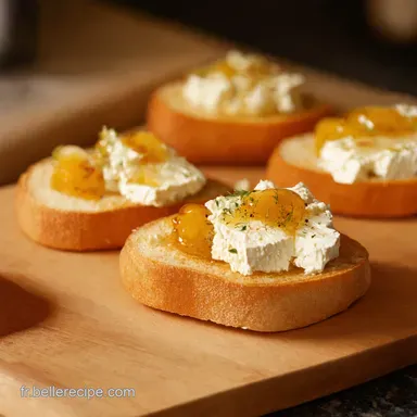 Recette Entr&eacute;e Simple et Chic Crostinis Ch&egrave;vre Miel Fiche recette
